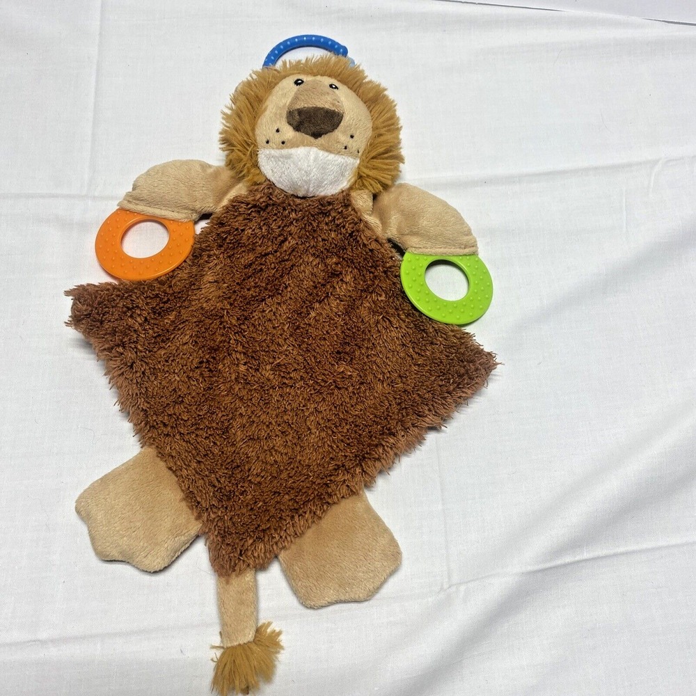 Animal Planet Lion Baby teether Lovey Plush Soft Toy Stuffed Animal Brown 14"